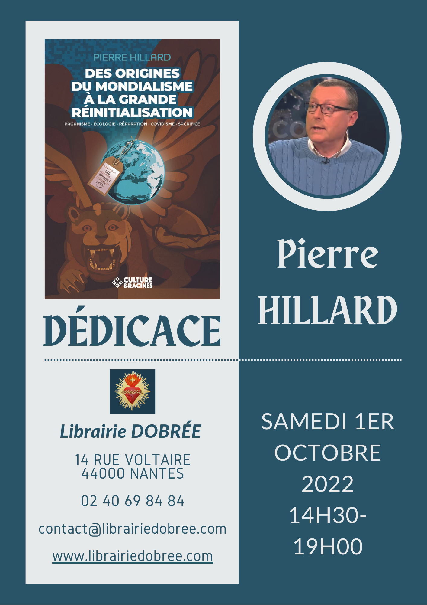 Dédidace de pierre Hillard : "Des origines du mondialisme à la grande réinitialisation"