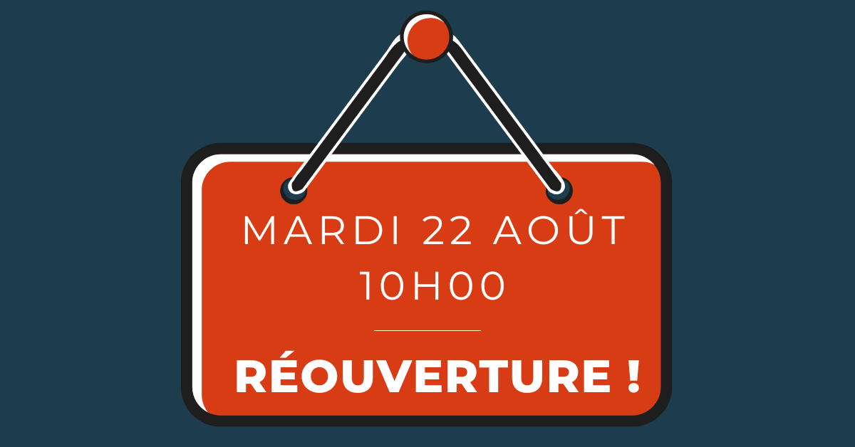 22 août : réouverture de la librairie